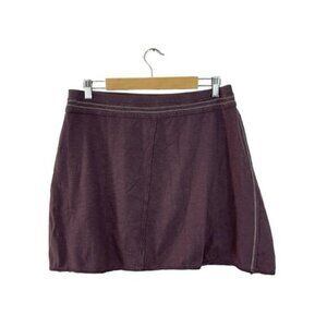 Aventura Medium Skirt Organic Cotton Purple Elastic Waist A-Line Mini